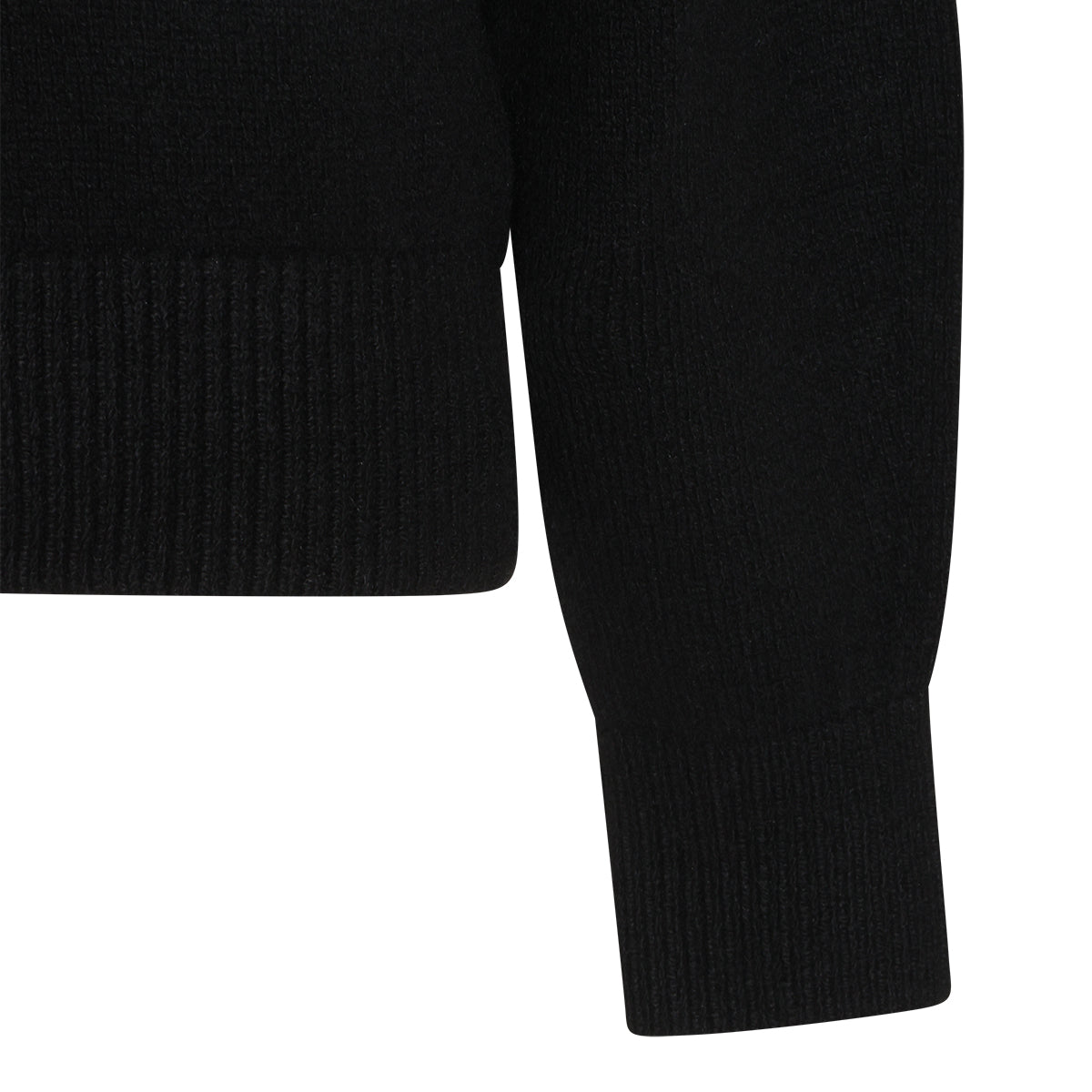 BLACK WOOL AND CASHMERE BLEND JACKSON SWEATER