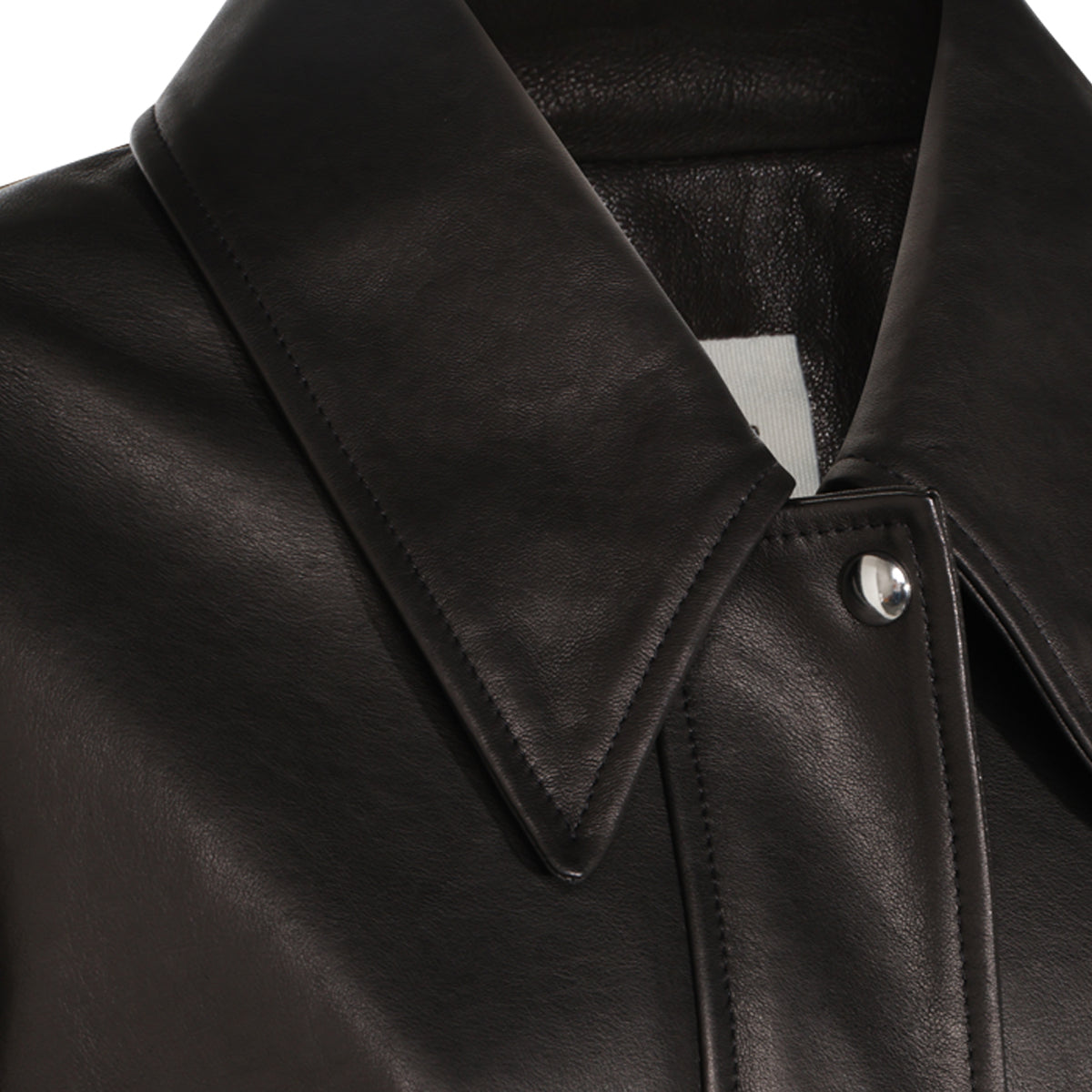 BLACK LEATHER SHELMAN JACKET