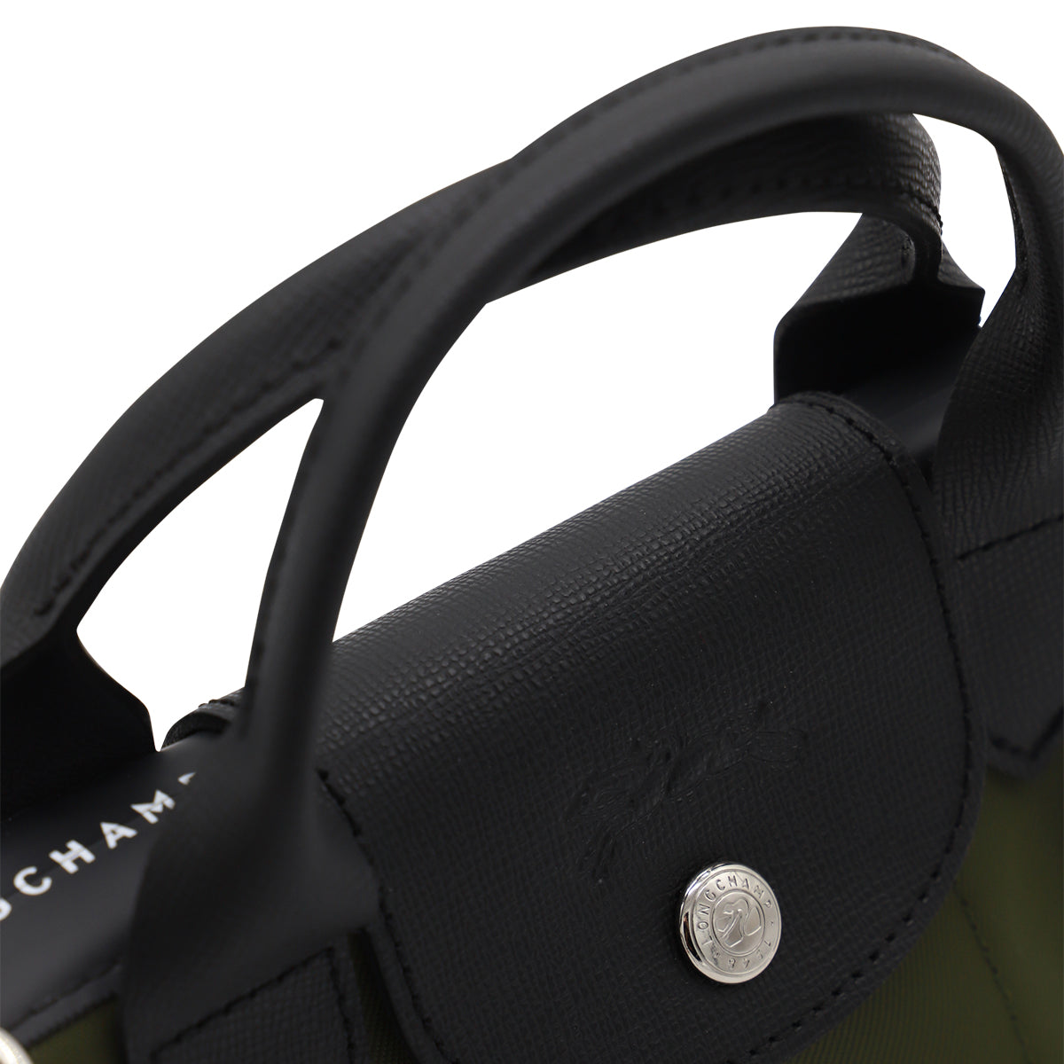 GREEN LEATHER LE PLIAGE XTRA XS TOTE