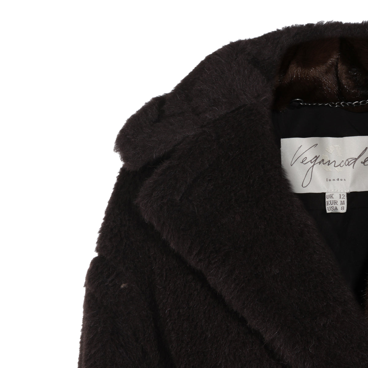 EBONY MOHAIR AND WOOL BLEND TEDGIRL COAT