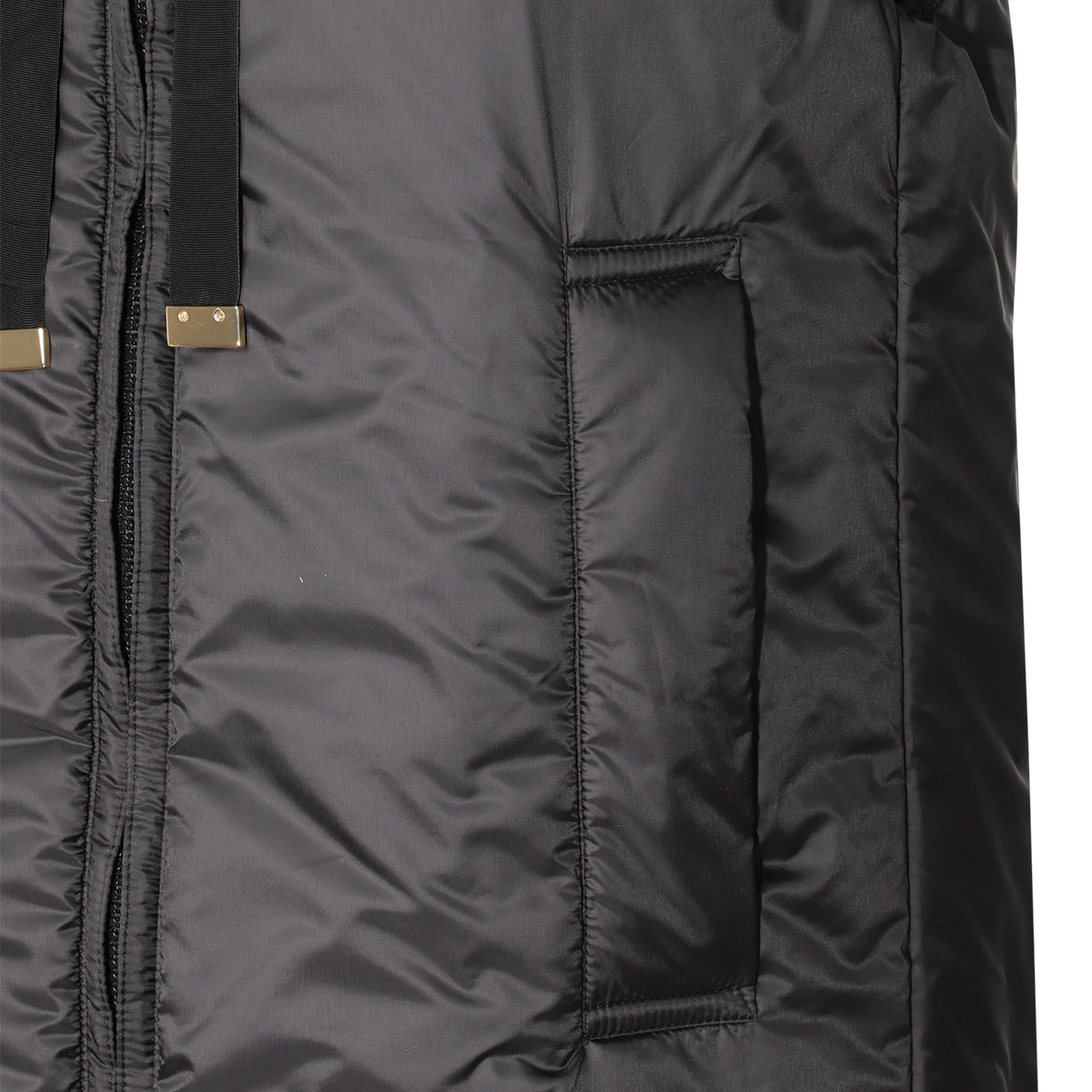 BLACK VEST PUFFED DOWN JACKET
