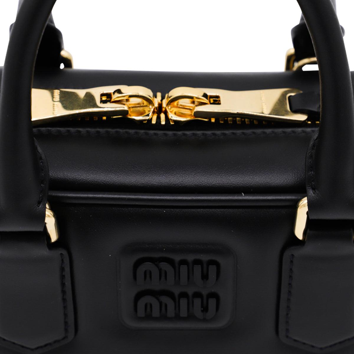 BLACK LEATHER ARCADIE CROSSBODY BAG
