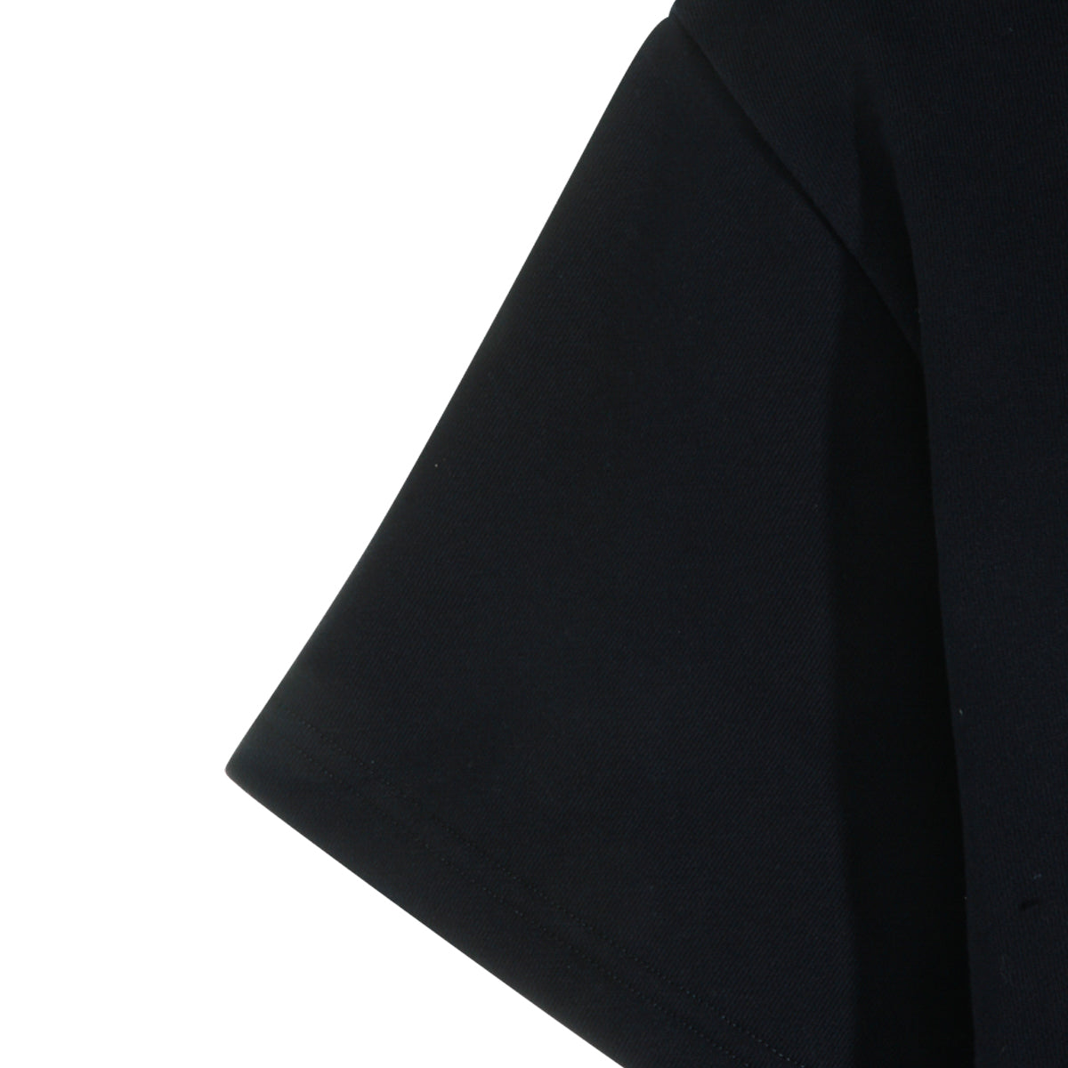 DARK BLUE COTTON CROPPED POLO SHIRT