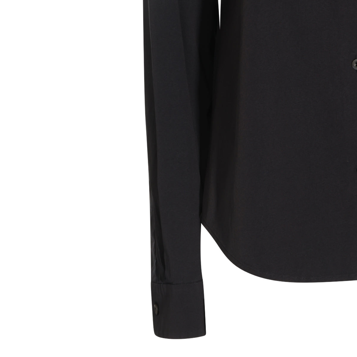 BLACK COTTON STRETCH SHIRT