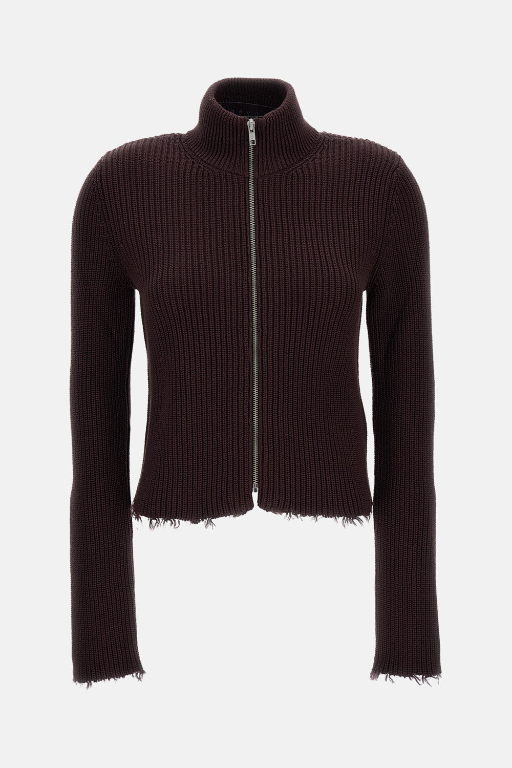 ZIPPED KNIT CARDIGAN