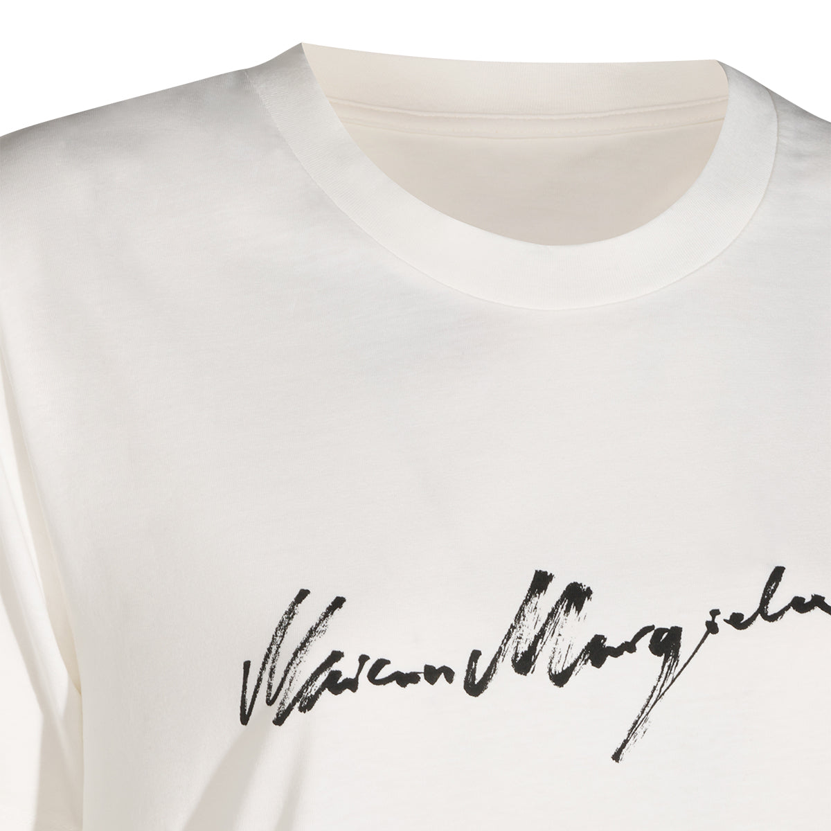 WHITE COTTON HANDWRITTEN T-SHIRT