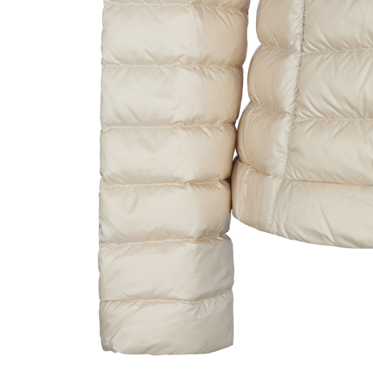 BEIGE PUFFER IGELHOOD DOWN JACKET
