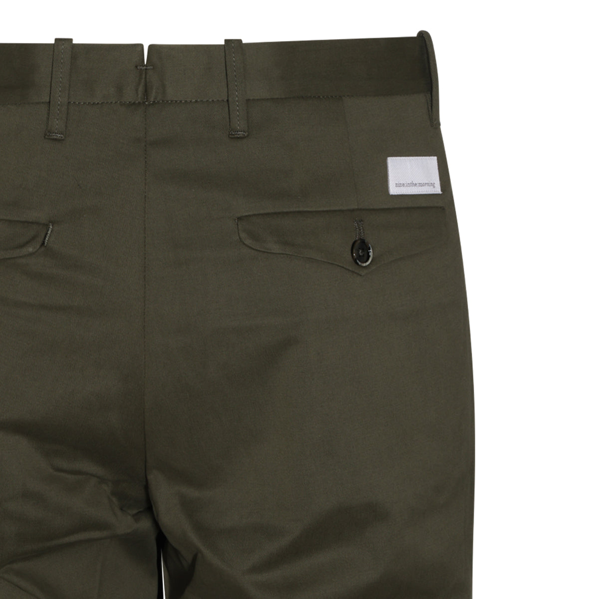 OLIVE GREEN COTTON CHINO PANTS