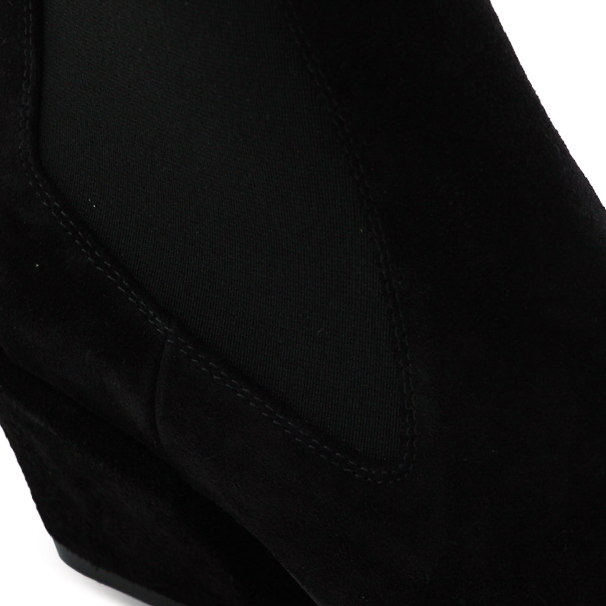 BLACK SUEDE BETTINA ANKLE BOOTS