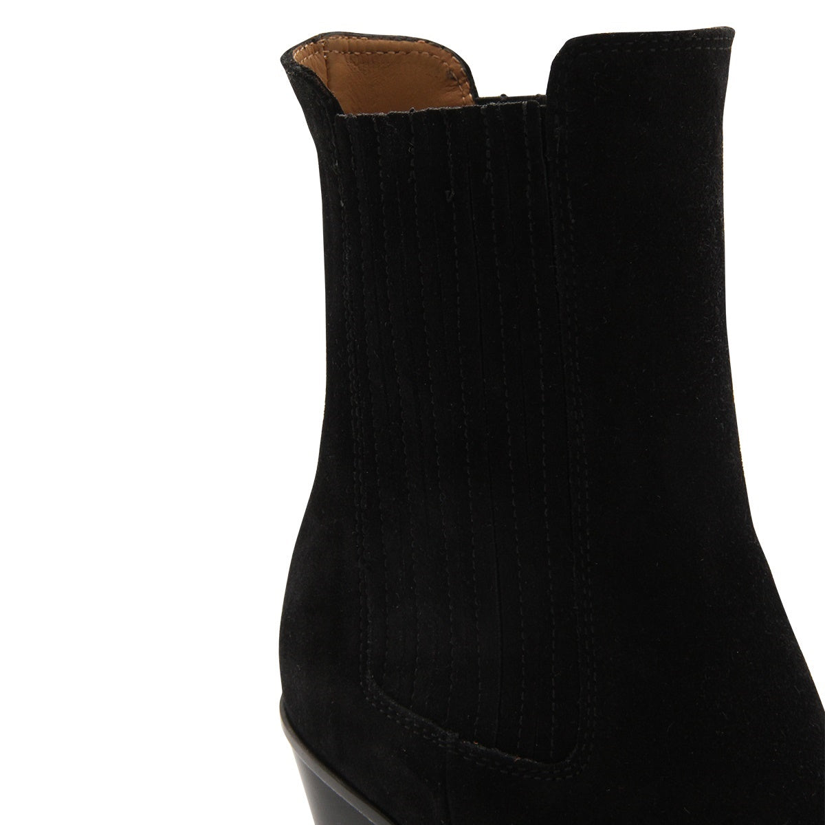 BLACK LEATHER DALLAS ANKLE BOOTS
