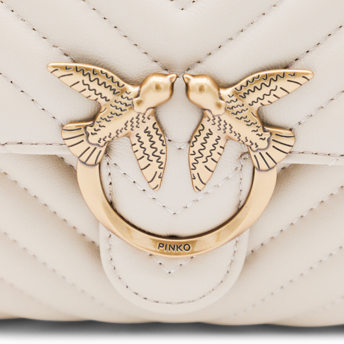 BEIGE LEATHER SHOULDER BAG