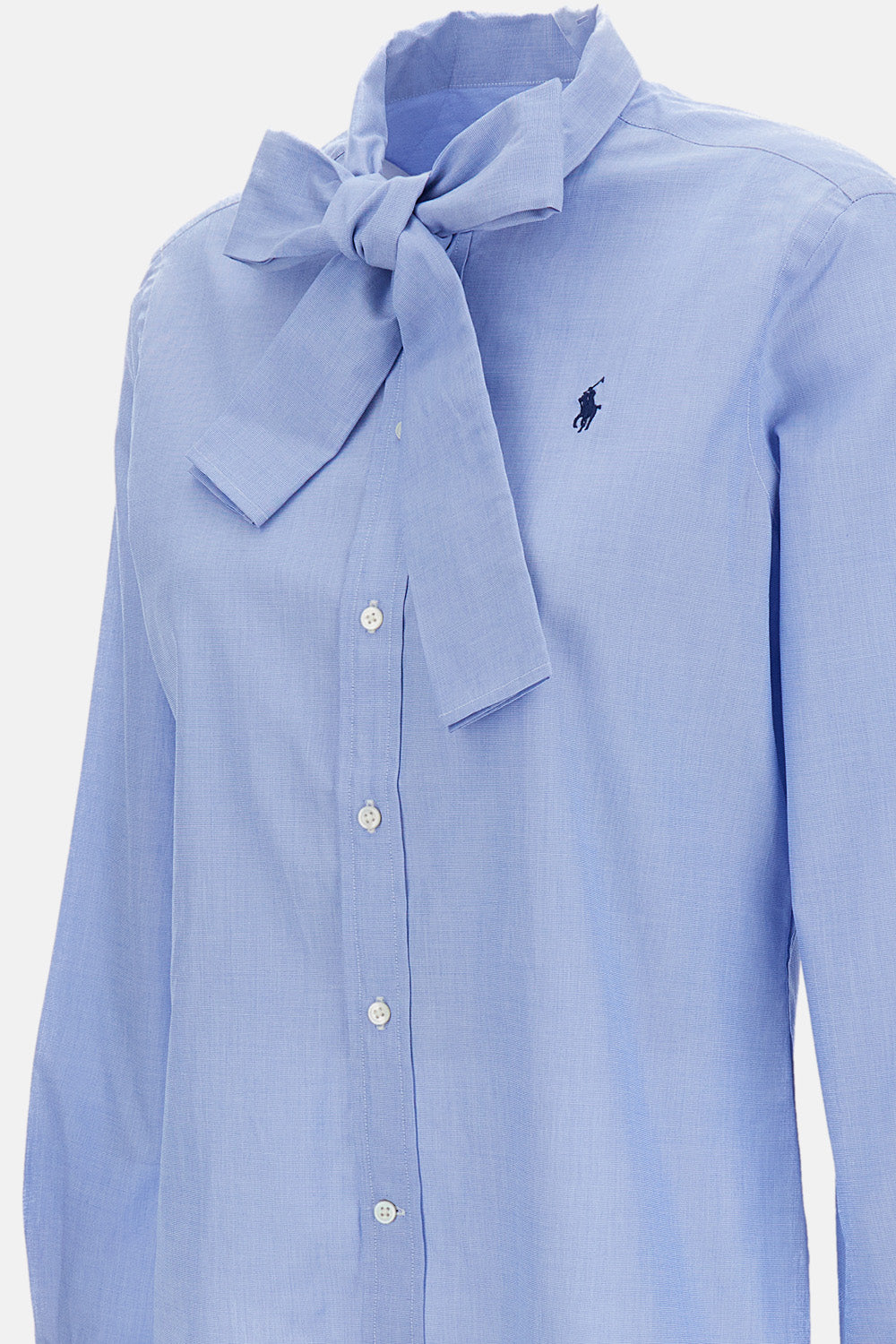 COTTON BOW-NECK SHIRT
