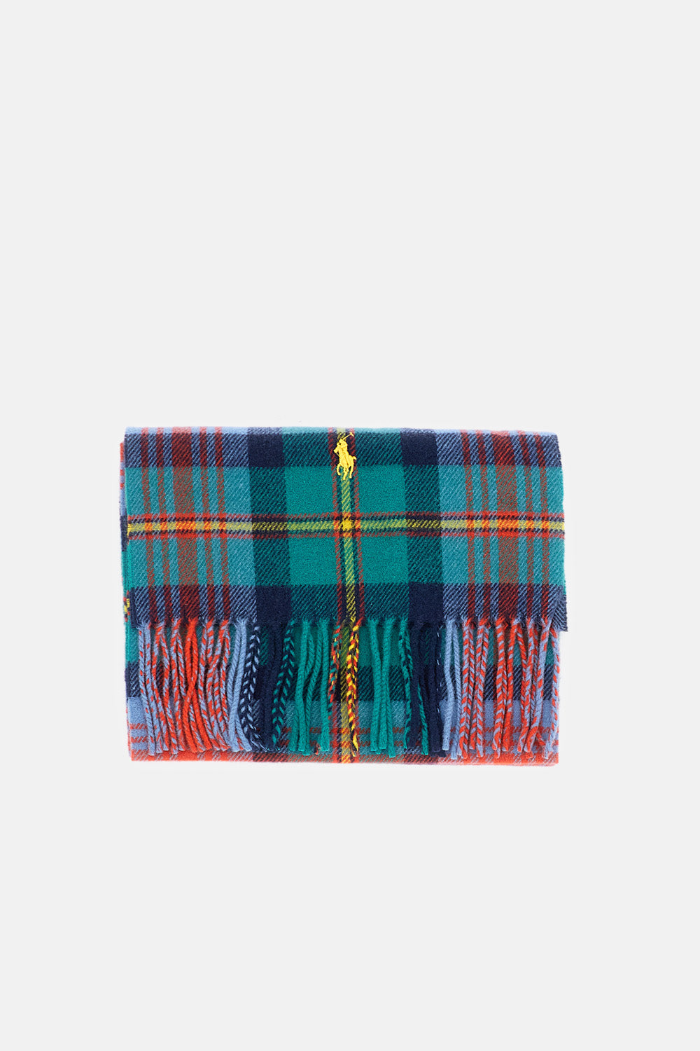 TARTAN WOOL SCARF WITH FRINGES