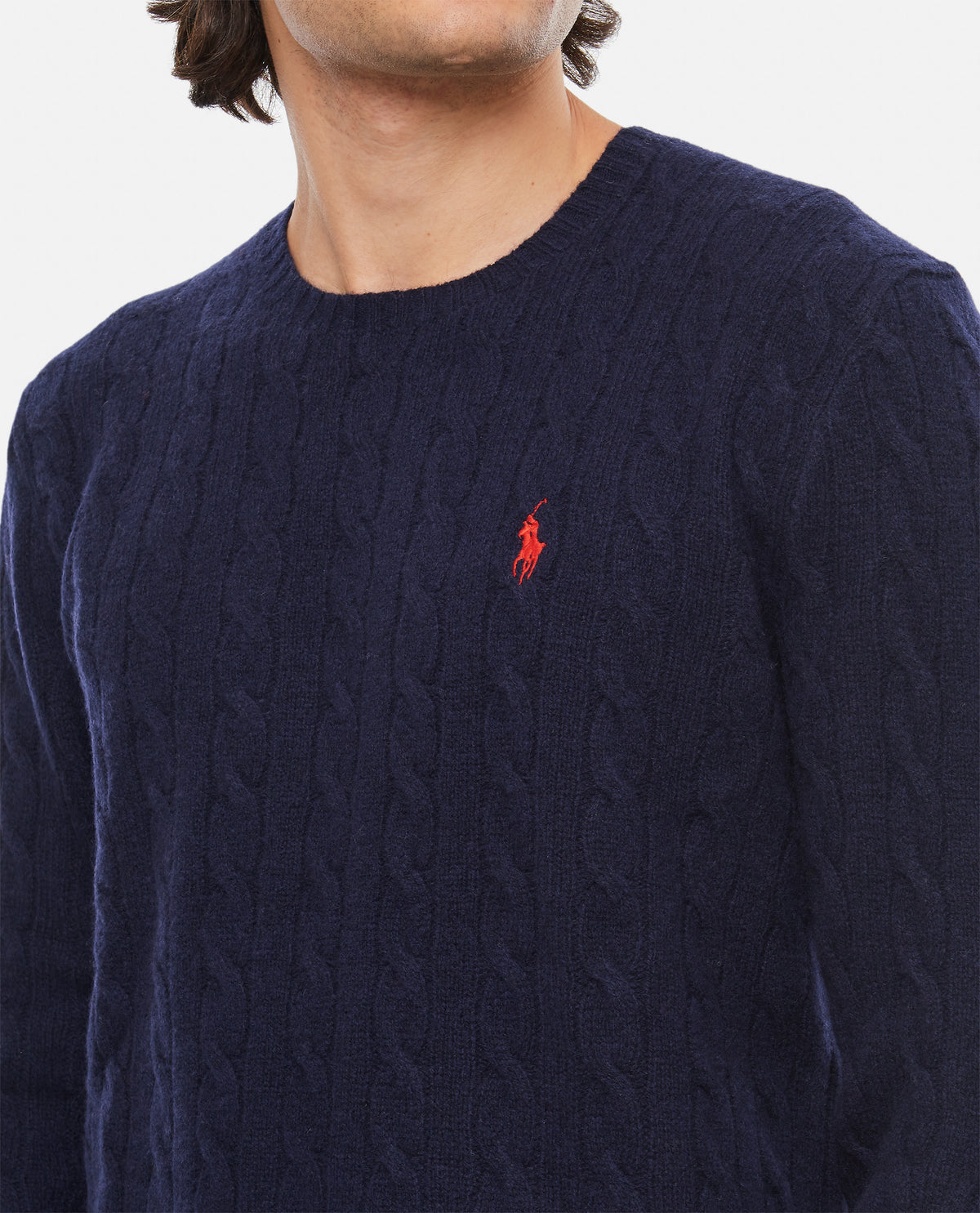 CABLE KNIT WOOL CASHMERE JUMPER