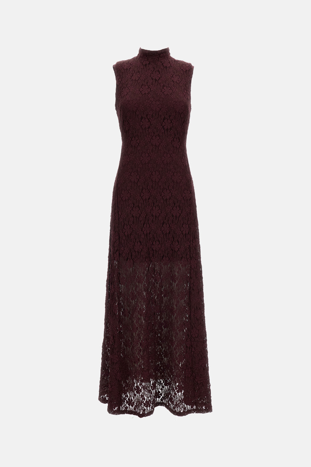 LACE MAXI FLARED DRESS