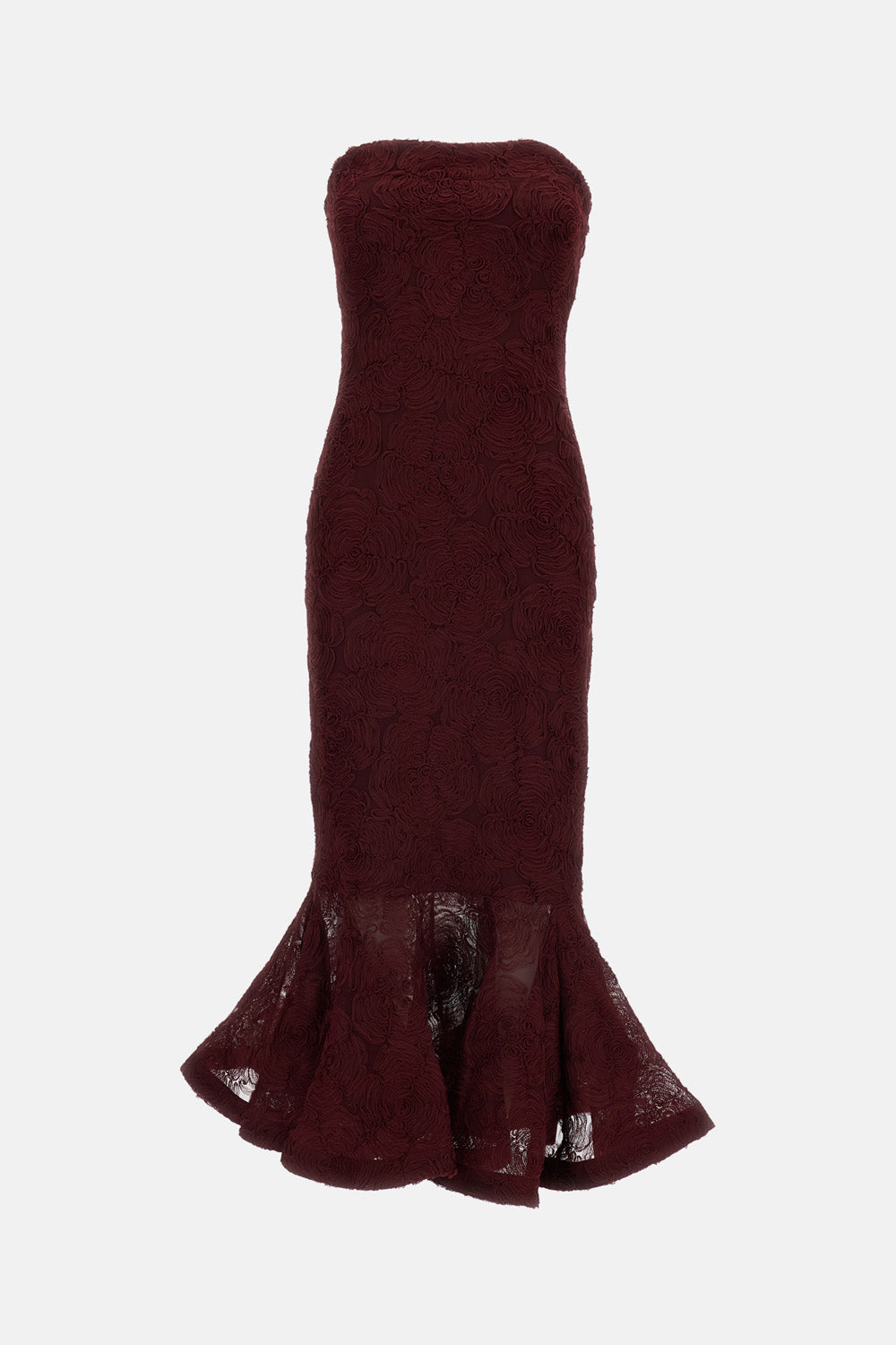 FLOWER MESH FLOUNCE DRESS