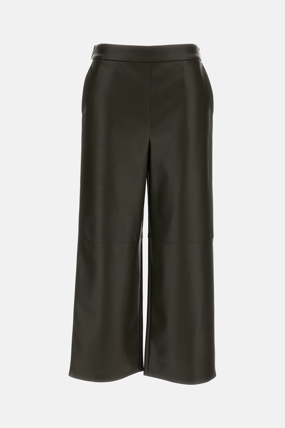 COATED JERSEY CROPPED TROUSERS