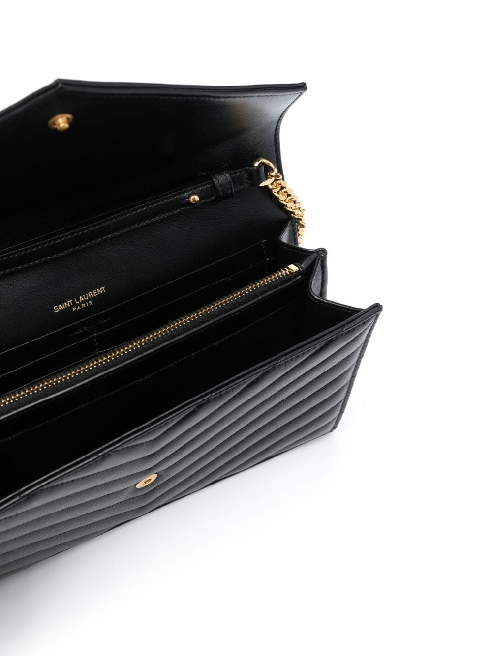 CLUTCH BAG WITH CASSANDRE CHAIN IN LEATHER