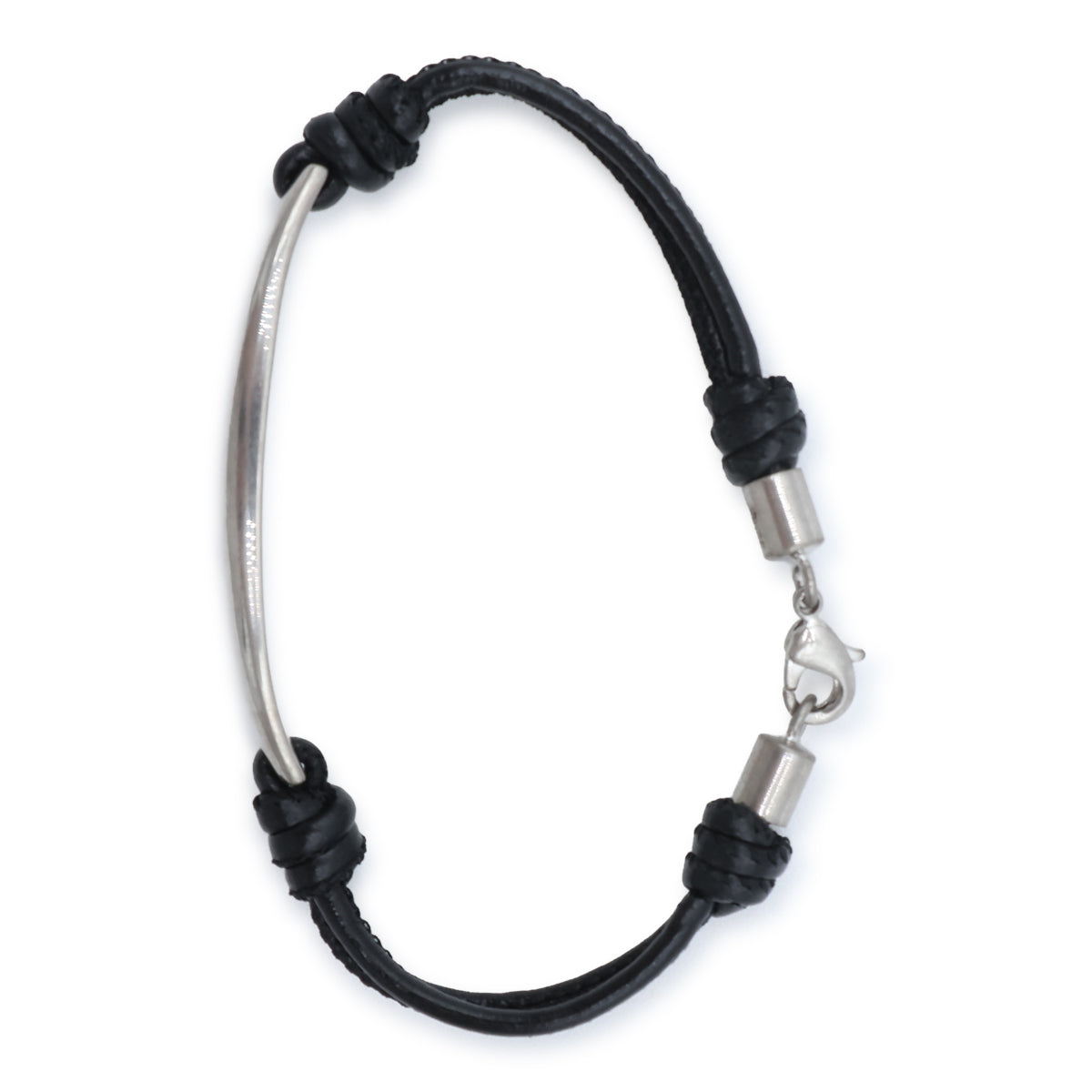 BLACK AND SILVER BRAS BRACELET