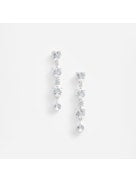 CRYSTAL HEART TIERED EARRINGS