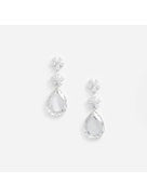 CRYSTAL FLOWER TIERED EARRINGS