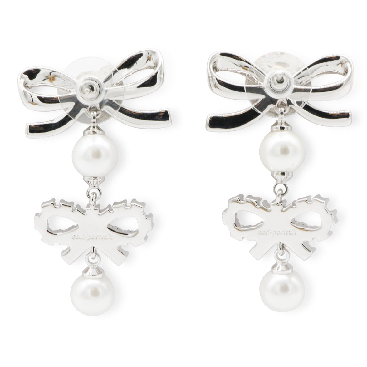 SILVER AND PEARL EARRINGS