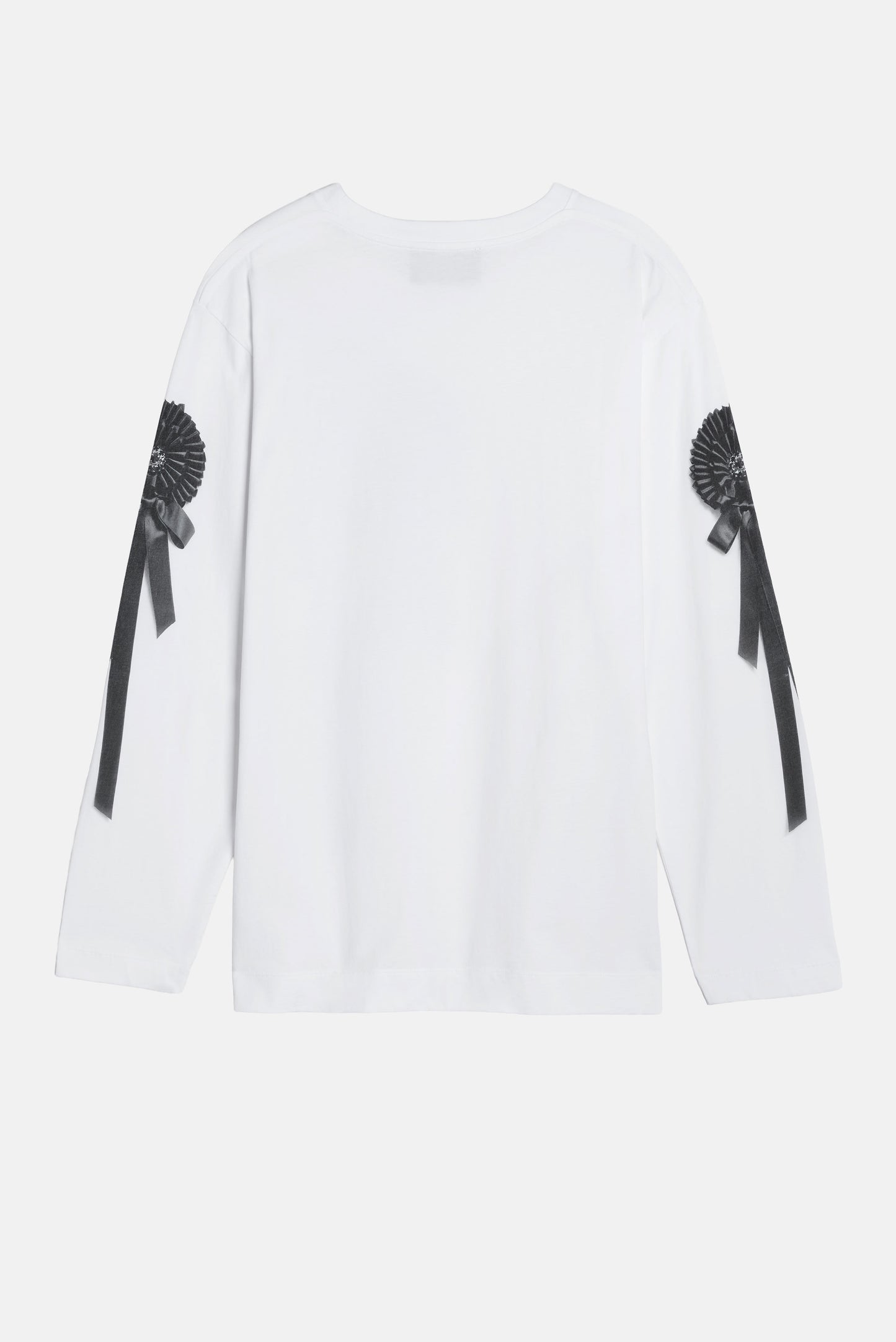 RIBBON ROSETTE PRINT LONG SLEEVE T-SHIRT