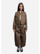 CROPPED UTILITY POCKET WORKWEAR JACKET W/ EMB