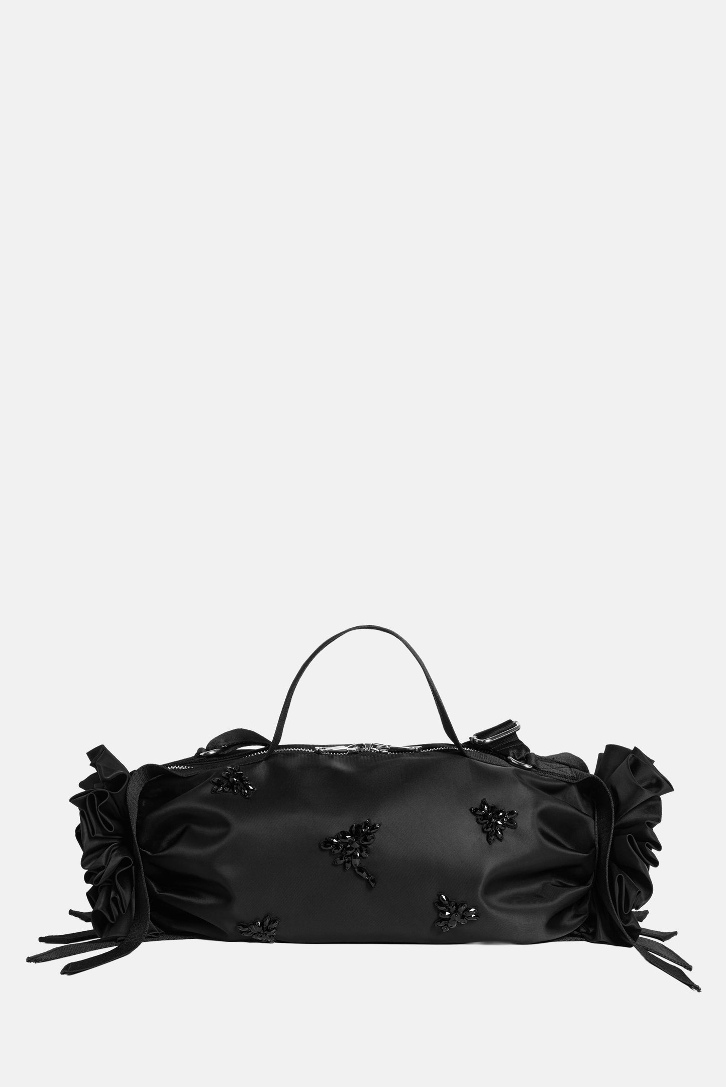 DOUBLE RIBBON ROSETTE BAG WITH TURBO EMB