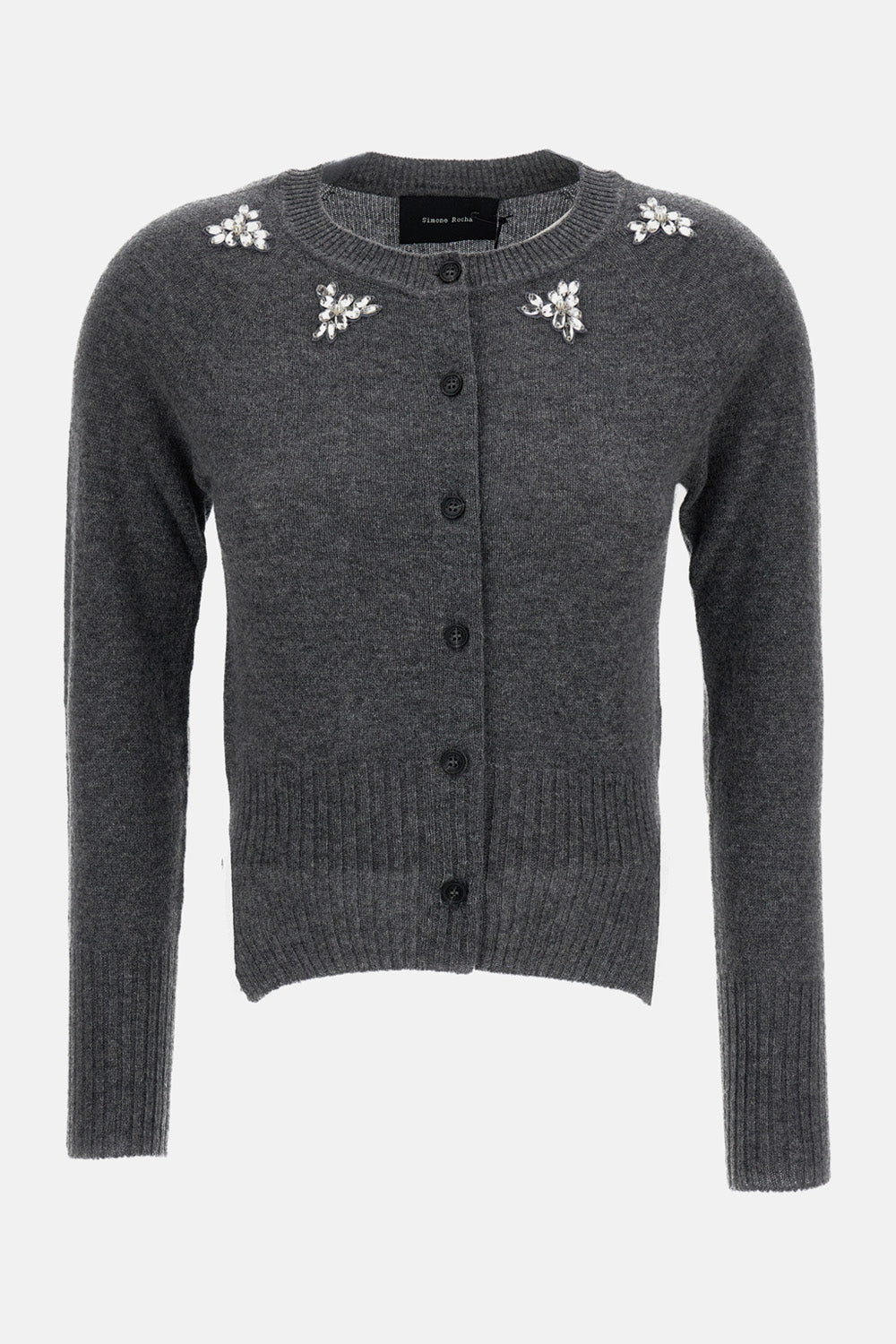 RELAXED CASHMERE CARDIGAN W/ EMB