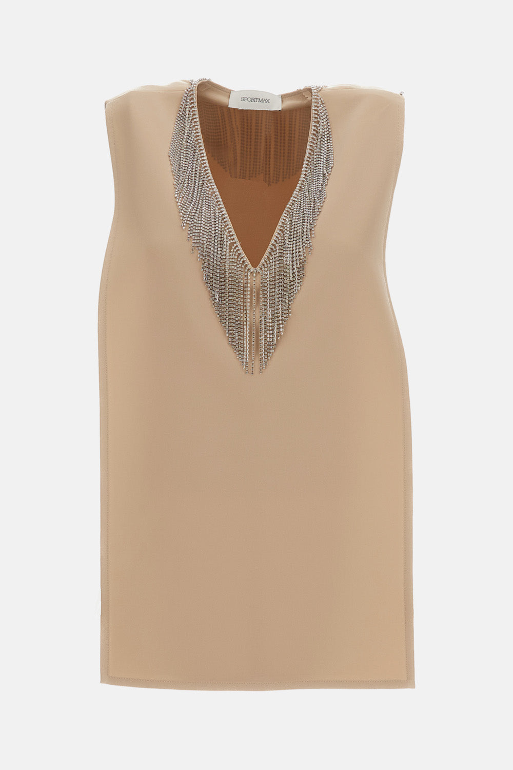 SLEEVELESS CADY TOP WITH RHINESTONE