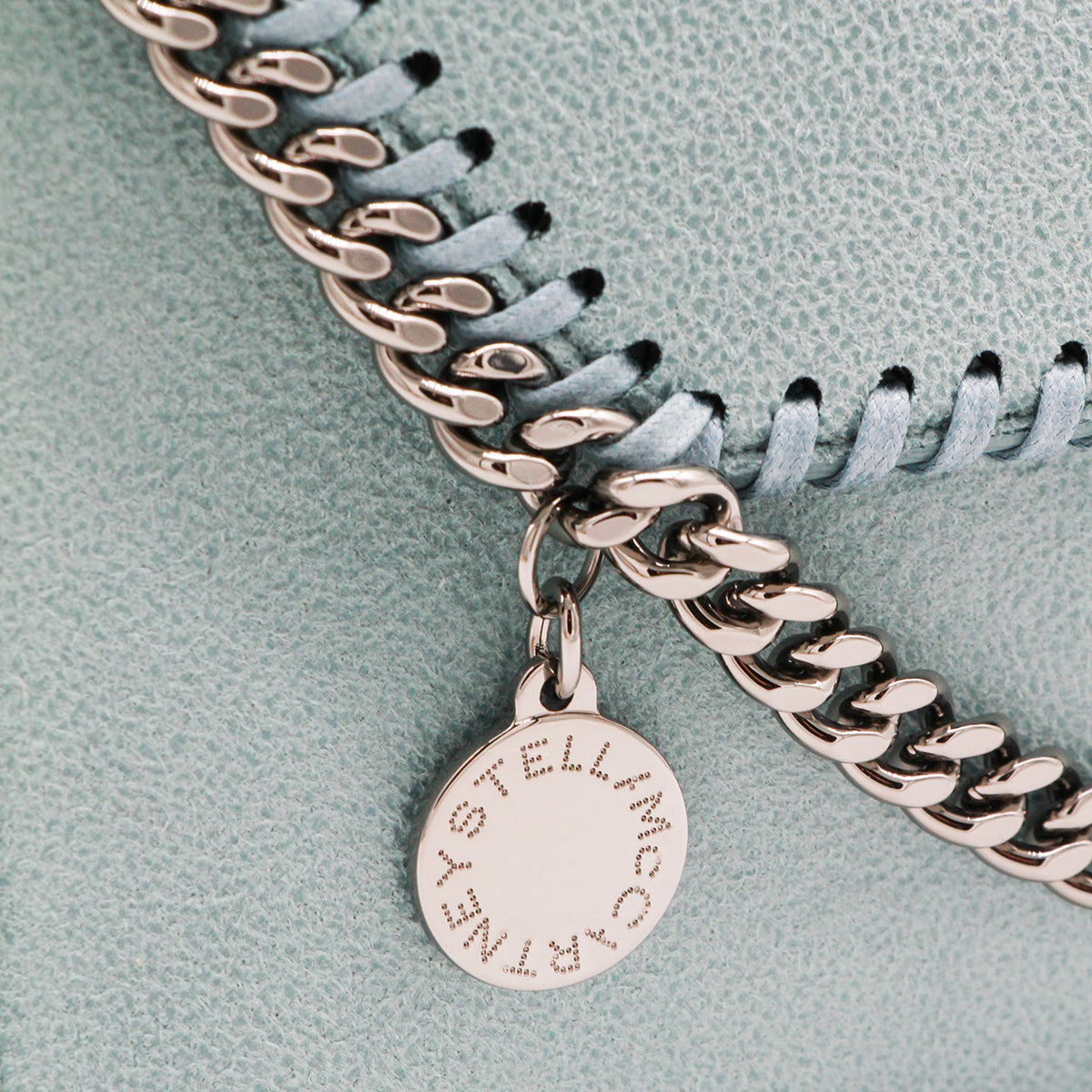 ICE BLUE FAUX LEATHER FALABELLA MINI CROSSBODY SHOULDER BAG