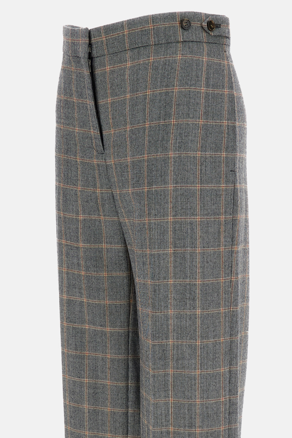 TAILORED CHECKED SLIM PANTS