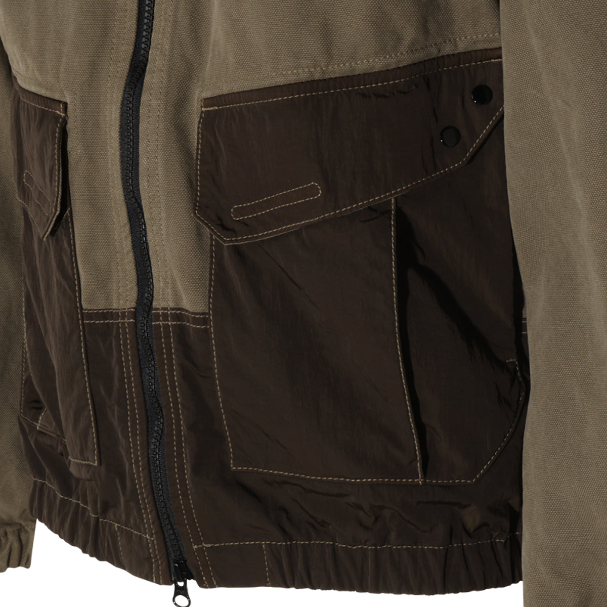DARK GREEN COTTON CASUAL JACKET
