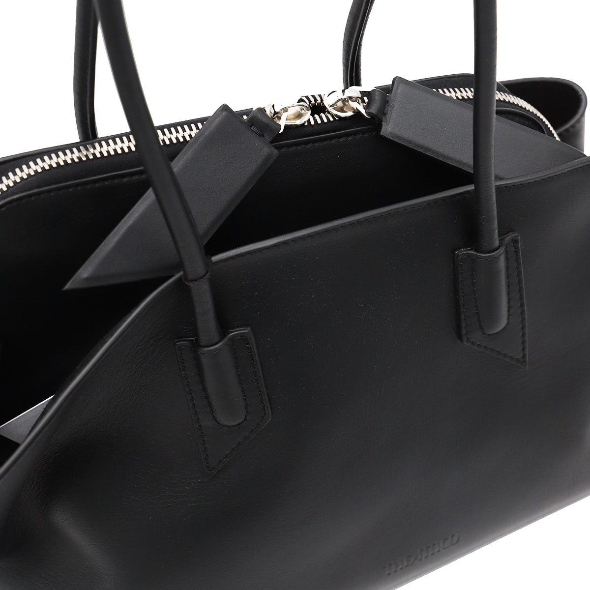 BLACK LEATHER SHOULDER BAG