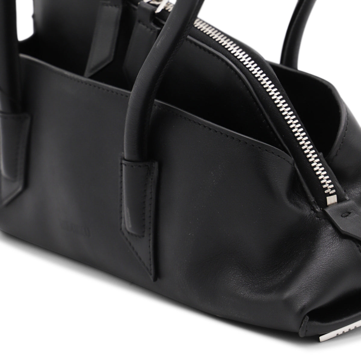 BLACK LEATHER LA PASSEGGIATA SMALL SHOULDER BAG