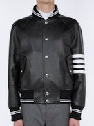 OVERSIZED LEATHER BOMBER JACKET