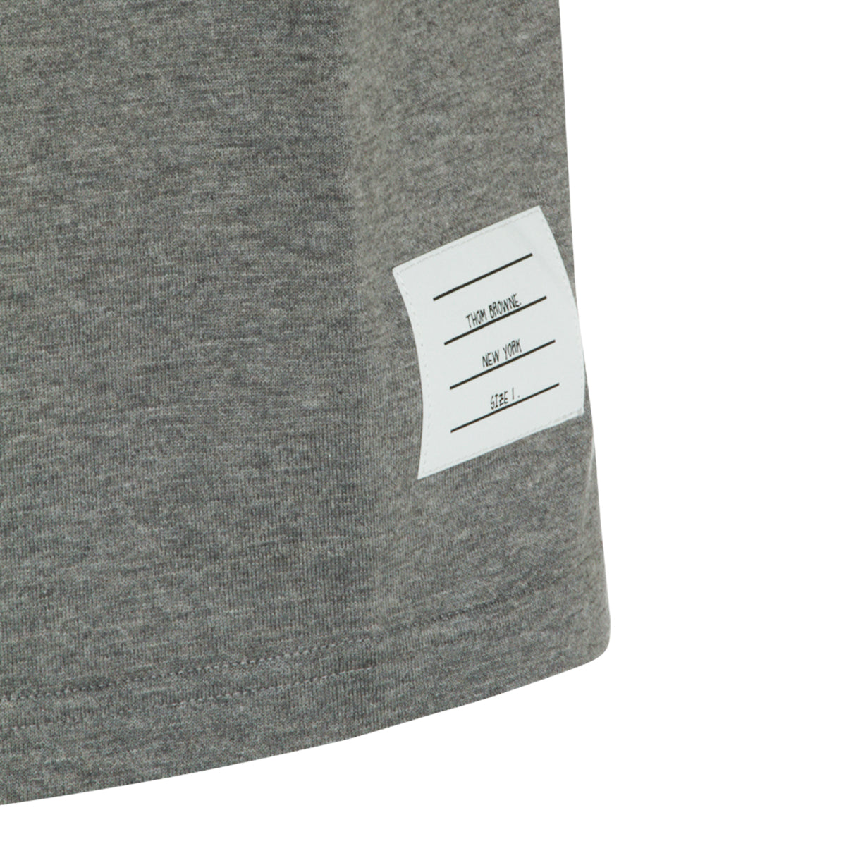 LIGHT GREY COTTON 4BAR T-SHIRT