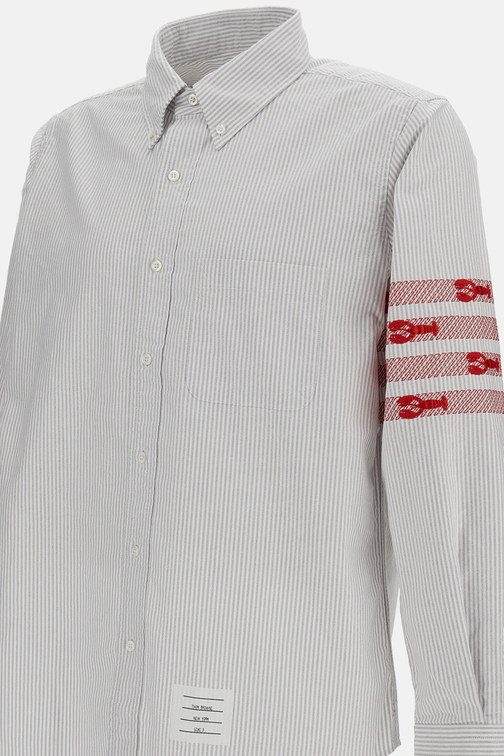 UNIVERSITY STRIPE 4-BAR LOBSTER OXFORD SHIRT