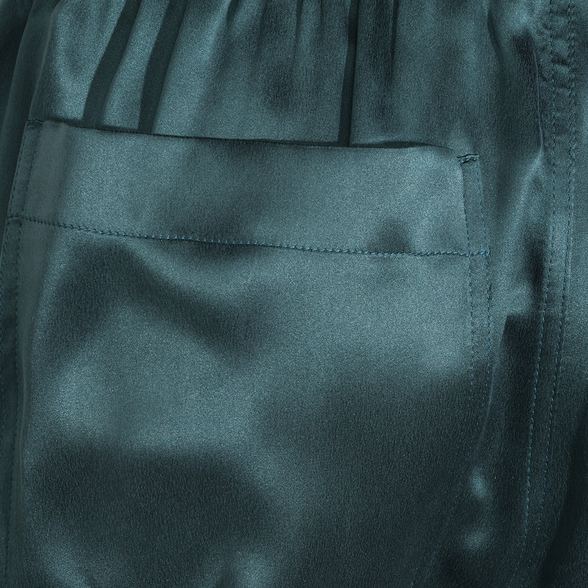 DARK GREEN SILK PANTS