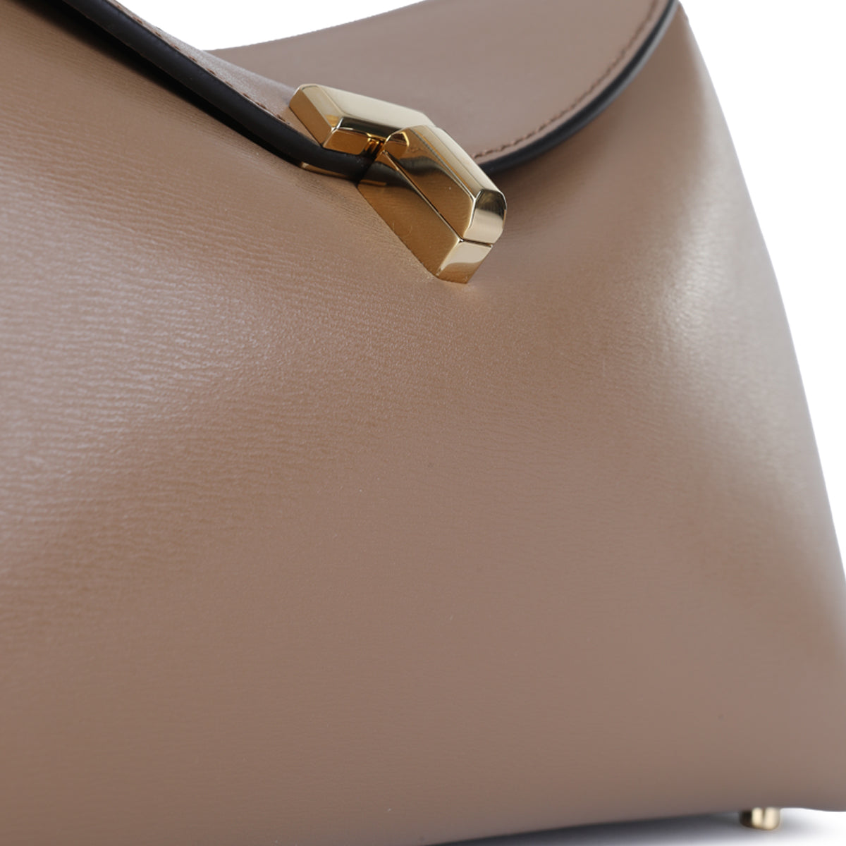 CAMEL LEATHER CROSSBODY BAG