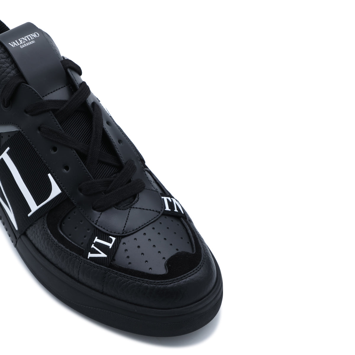 BLACK LEATHER VL7N SNEAKERS