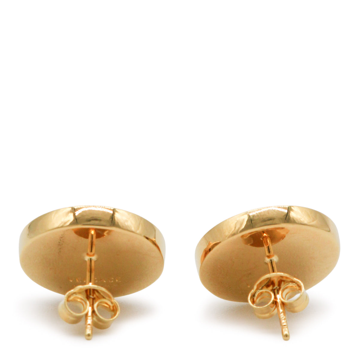 GOLD BRASS ROUND EARRINGS