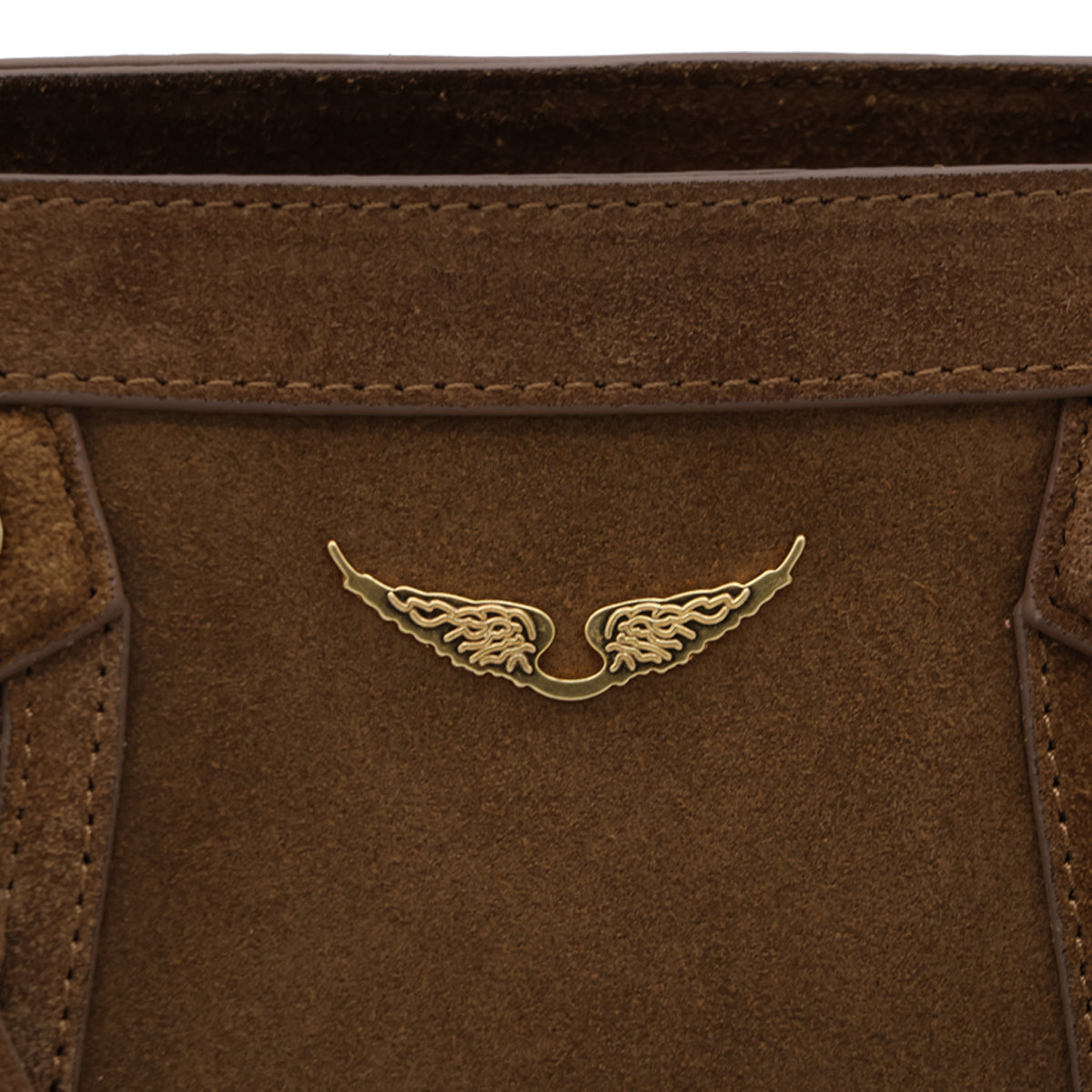 COGNAC SUEDE MADISON MINI SHOULDER BAG