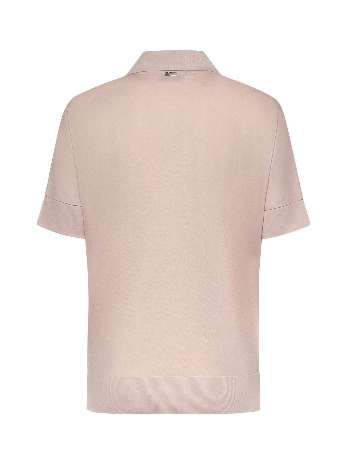 Polo in glam knit effect
