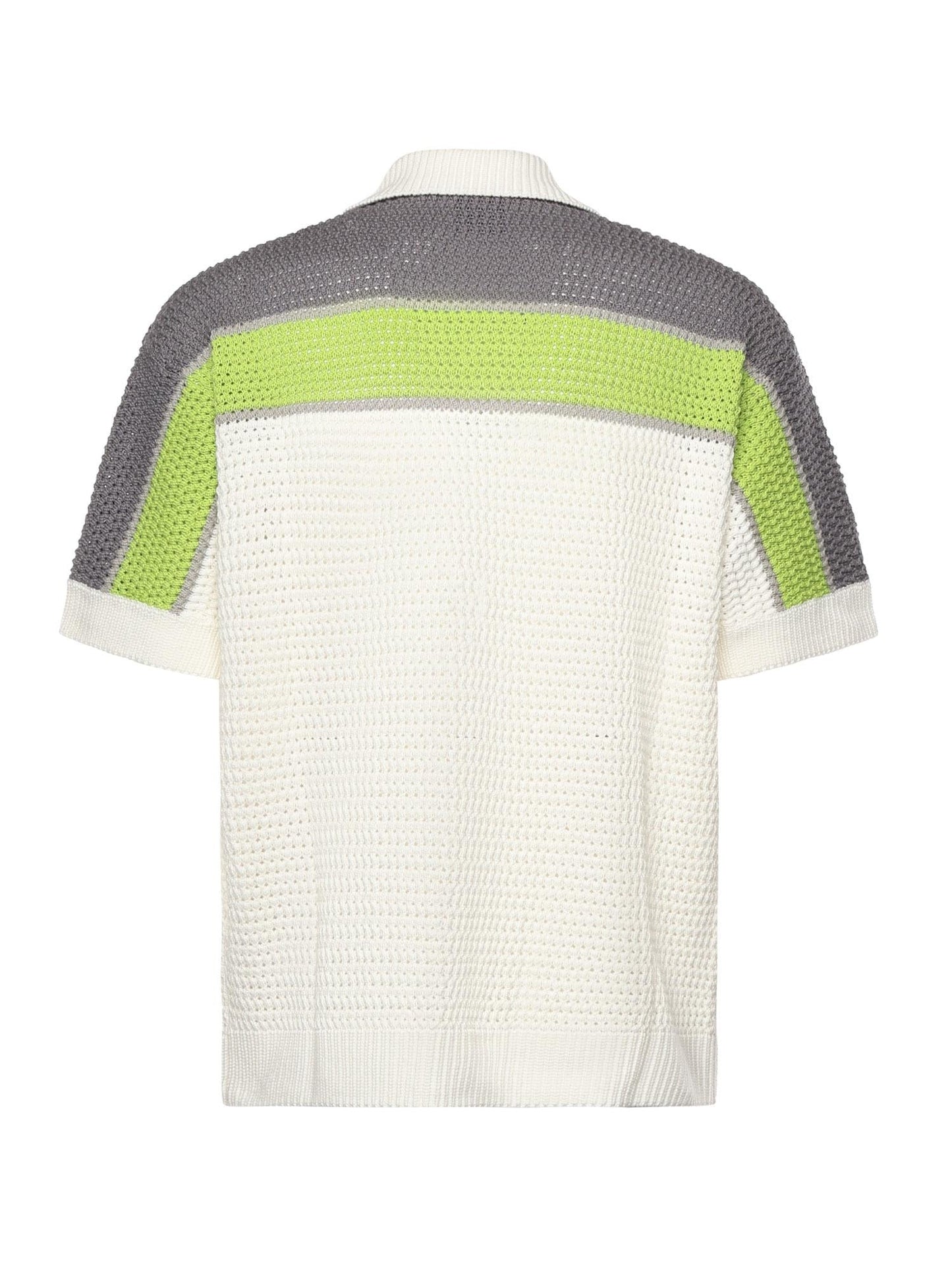 Camicia a righe all'uncinetto