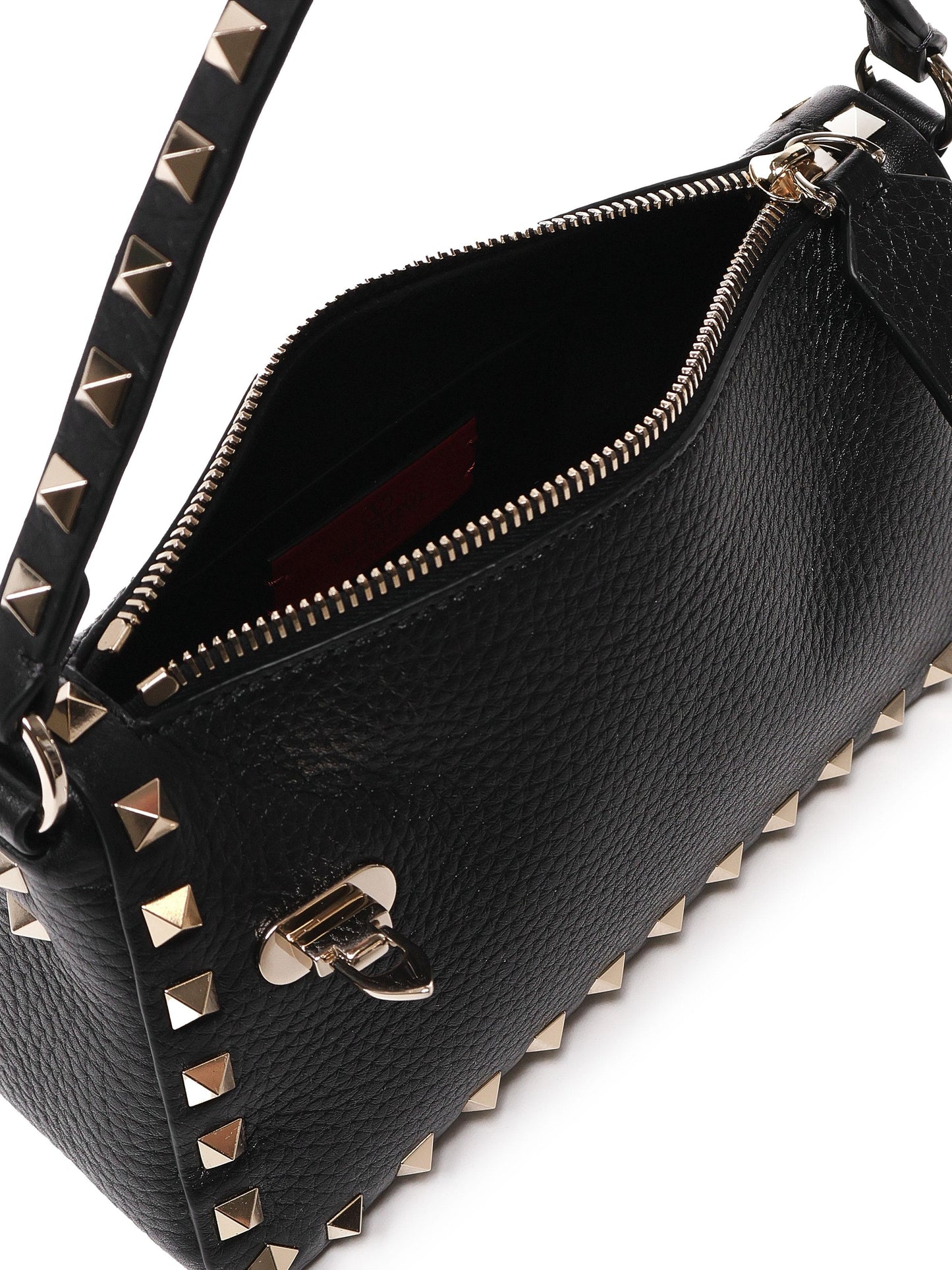 Borsa piccola a tracolla Rockstud in vitello