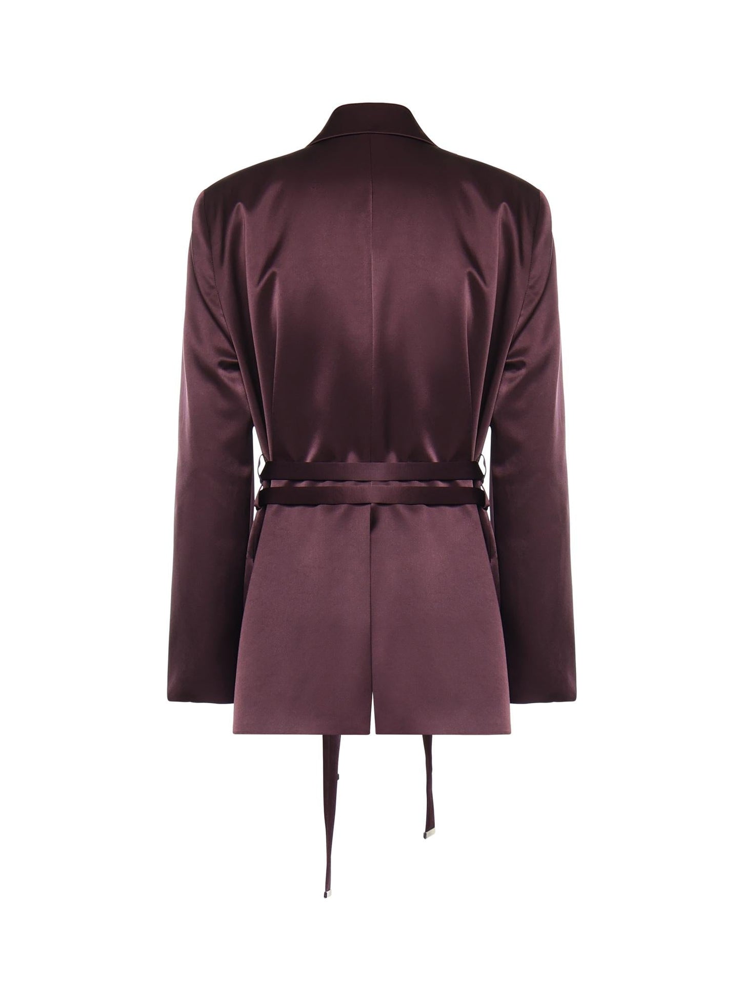 Giacca in satin con cintura