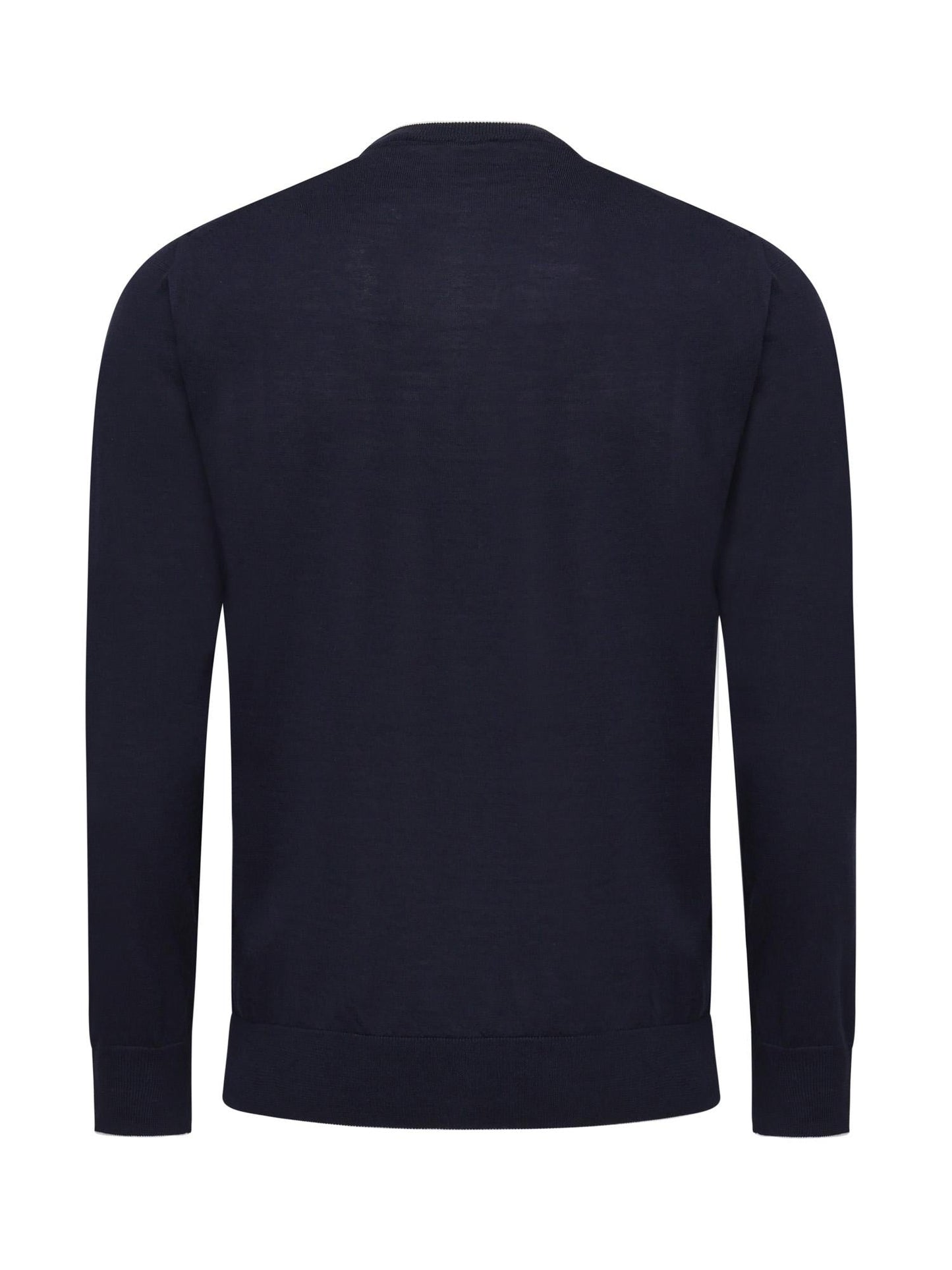Maglia girocollo in lana e seta