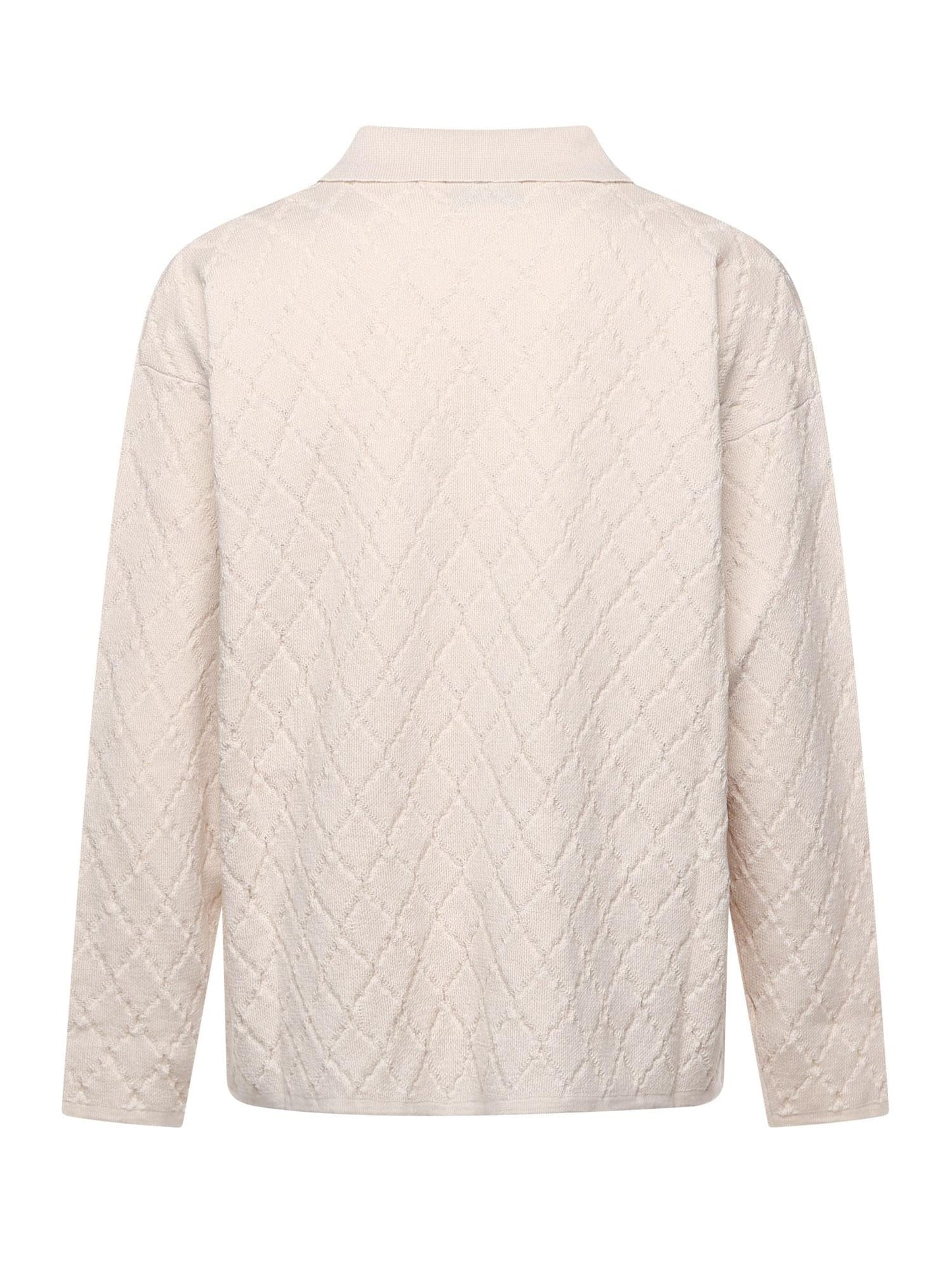 Polo a rombi in maglia